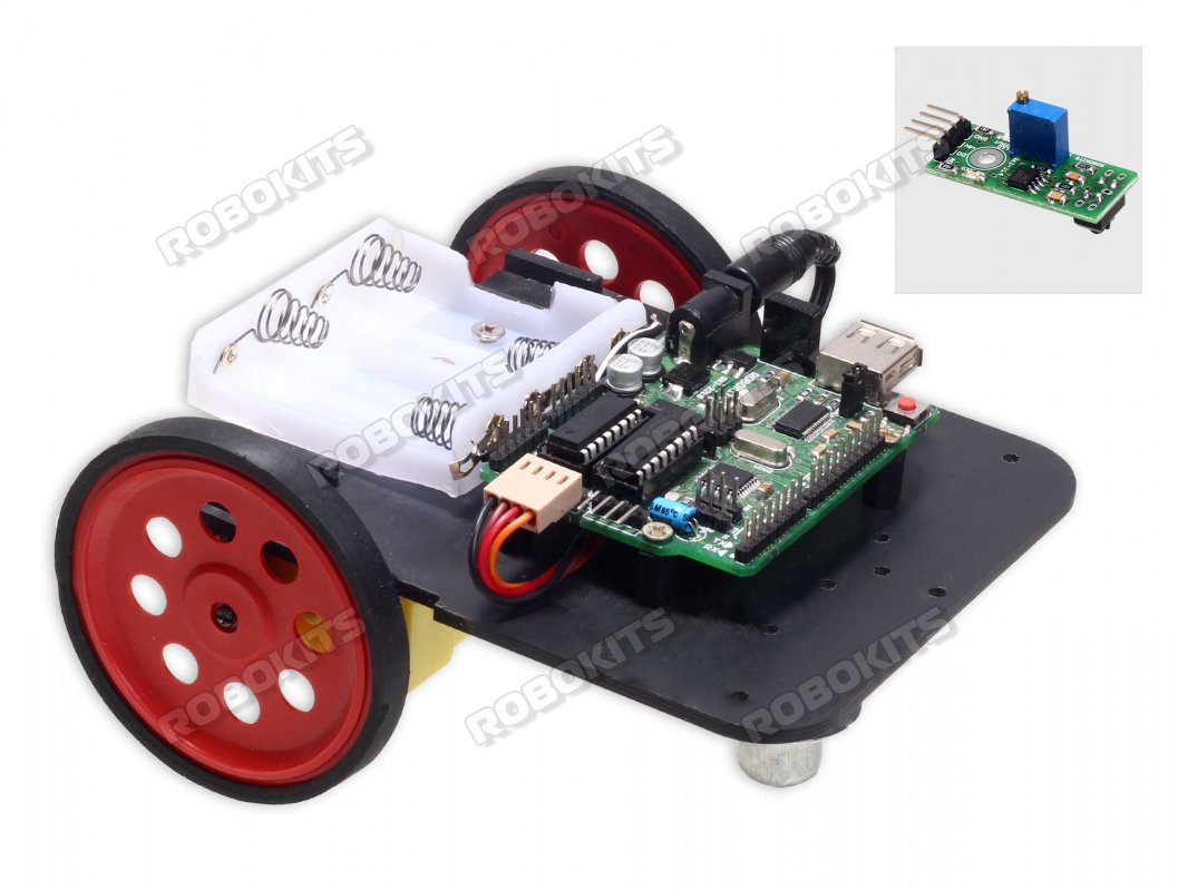 Line Follower And Obstacle Avoider Robot DIY Kit Compatible with Arduino - Click Image to Close
