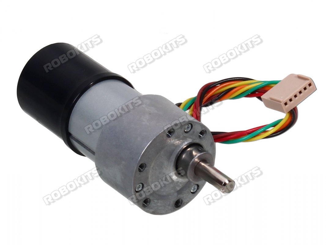 High Precision Quad Encoder Geared DC Motor Side Shaft 600RPM - Click Image to Close