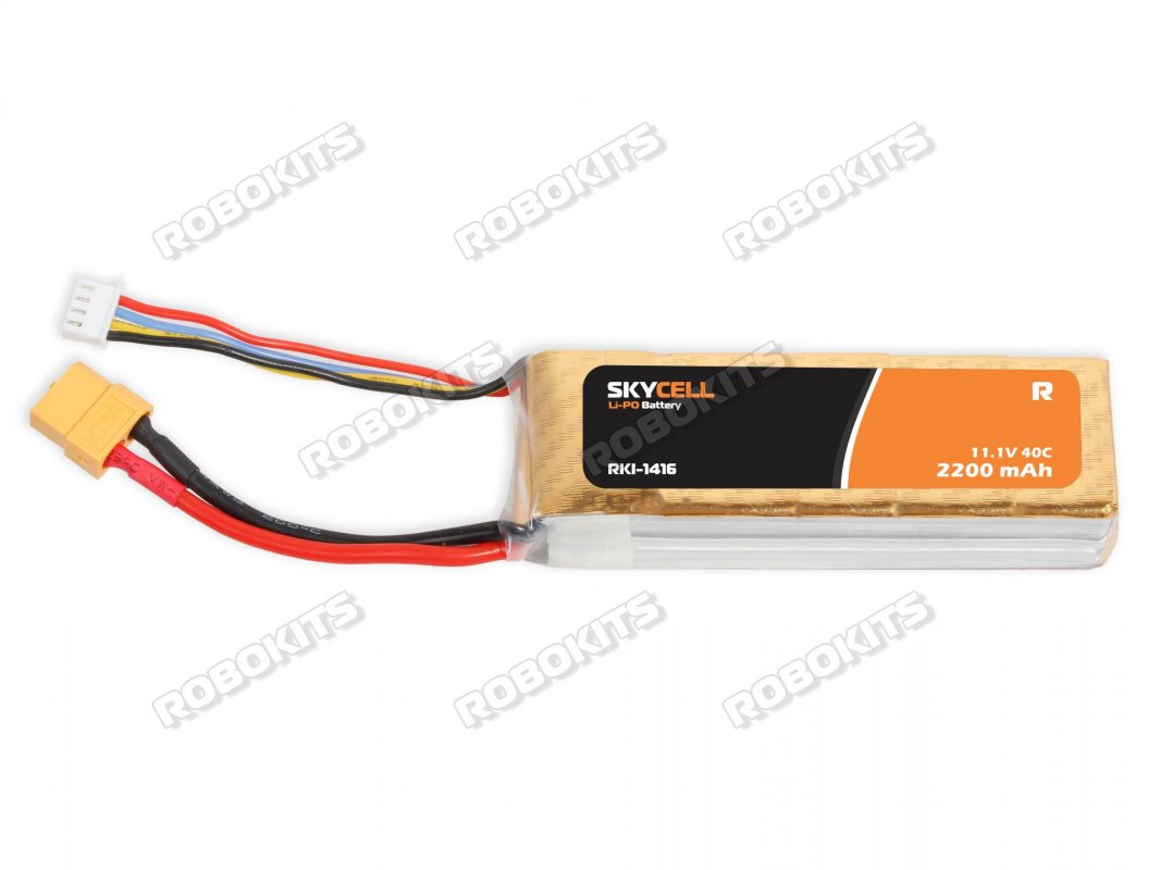 Skycell 11.1V 3S 2200mah 40C (Lipo) Lithium Polymer Rechargeable Battery - Click Image to Close