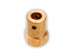 Hex Brass Coupling for Wheels 4mm ID