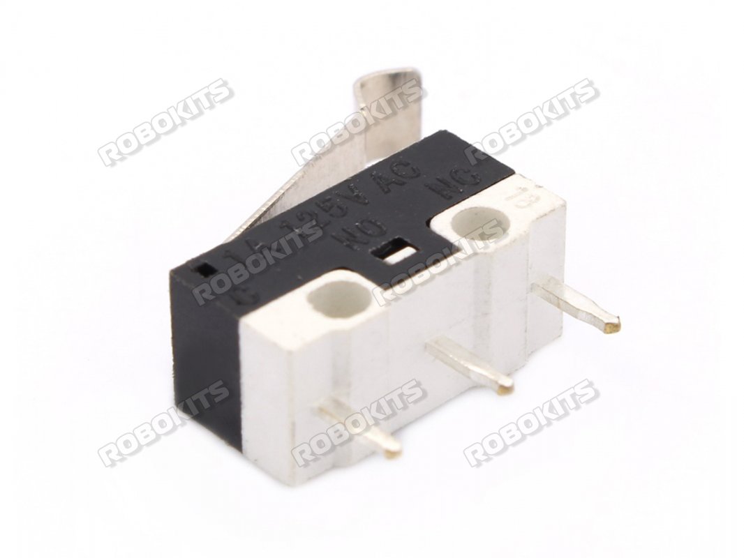 Limit Microswitch with Three Straight Legs 1A/125VAC - Click Image to Close