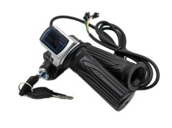 48V E-bike Throttle with key switch and voltage level indicator