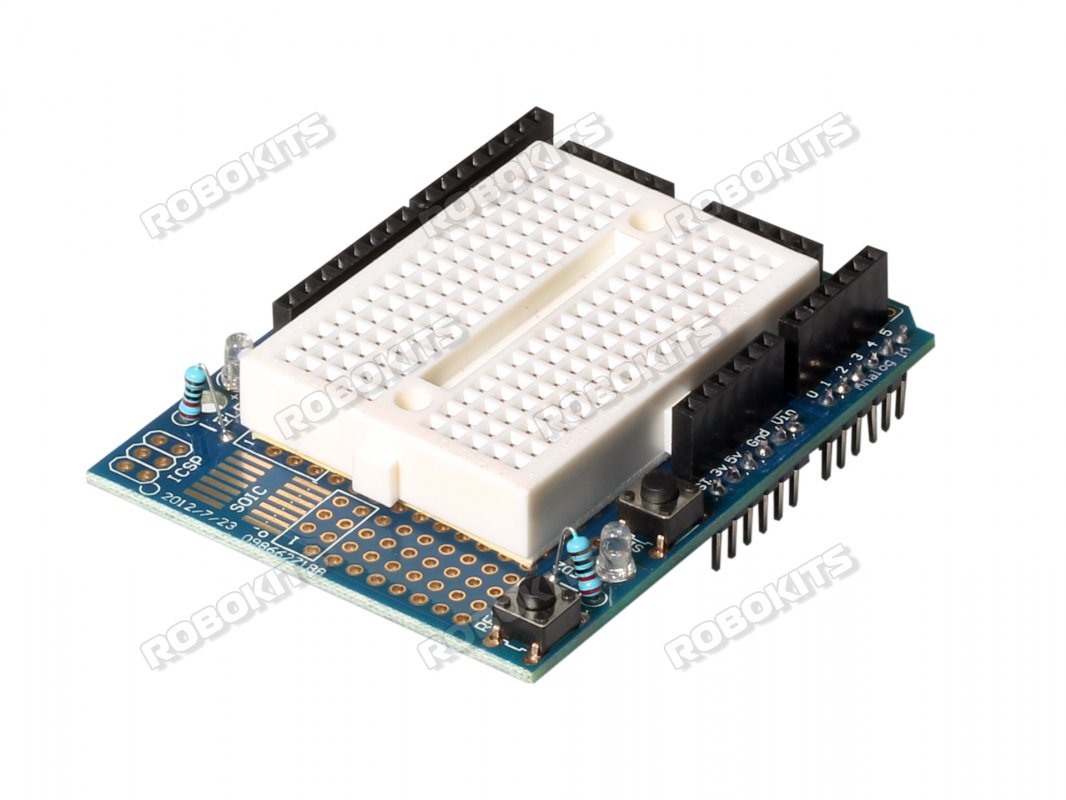 UNO Protoshield with Breadboard compatible with Arduino - Click Image to Close