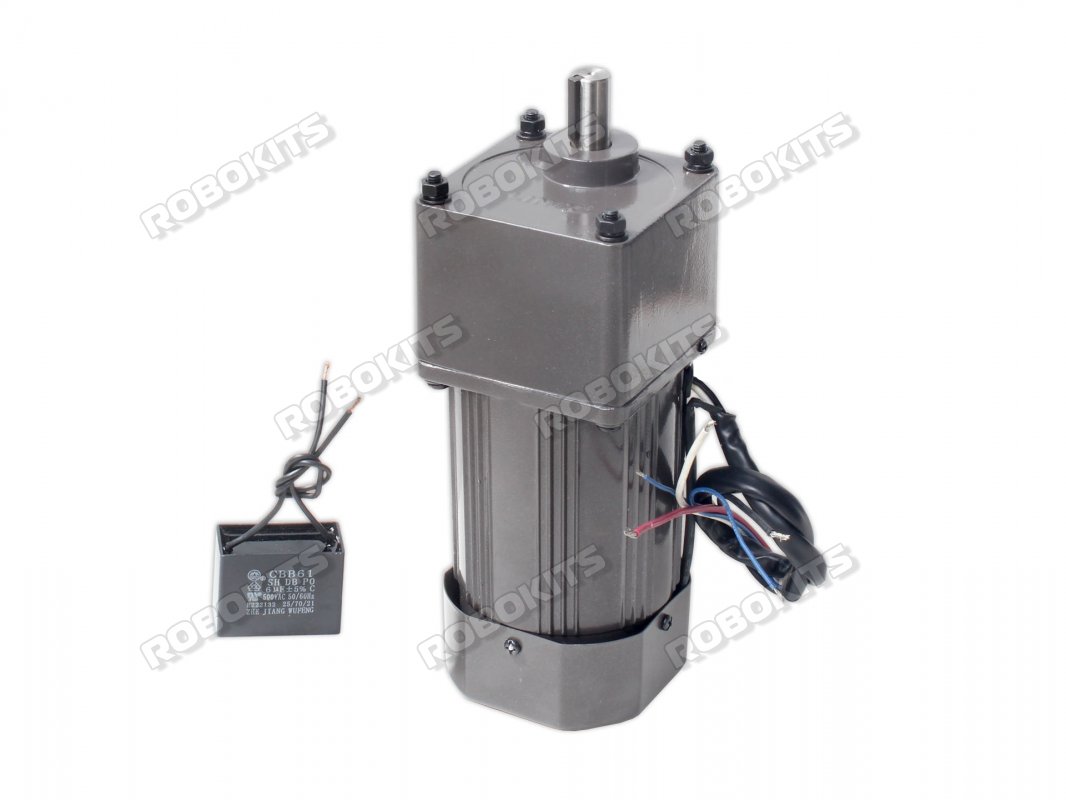 AC Geared Motor 15RPM 90W 200Kg-cm Torque with Tachometer - Click Image to Close