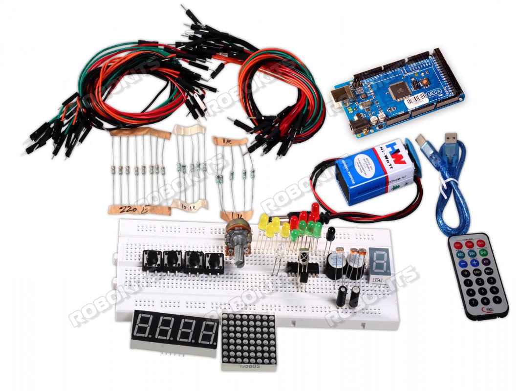 Mega 2560 R3 Based Starter Kit Basic Compatible with Arduino - Click Image to Close