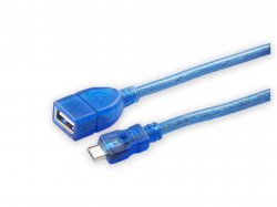 Male Micro USB Type-B to Female USB OTG Cable Adapter