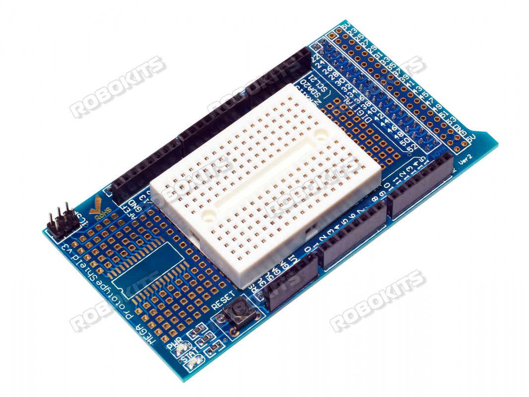 Mega Protoshield with Breadboard Compatible with Arduino - Click Image to Close