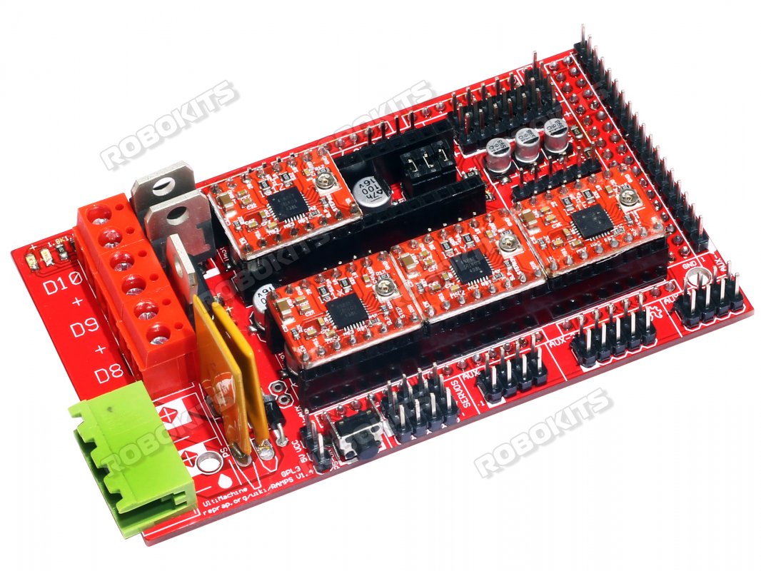 Ramps 1.4 3D Printer Control Board with 4XA4988 Drivers - Click Image to Close