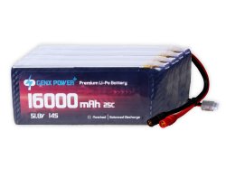 GenX 51.8V 14S 16000mAh 25C / 50C Premium Lipo Battery with AS150 Connector