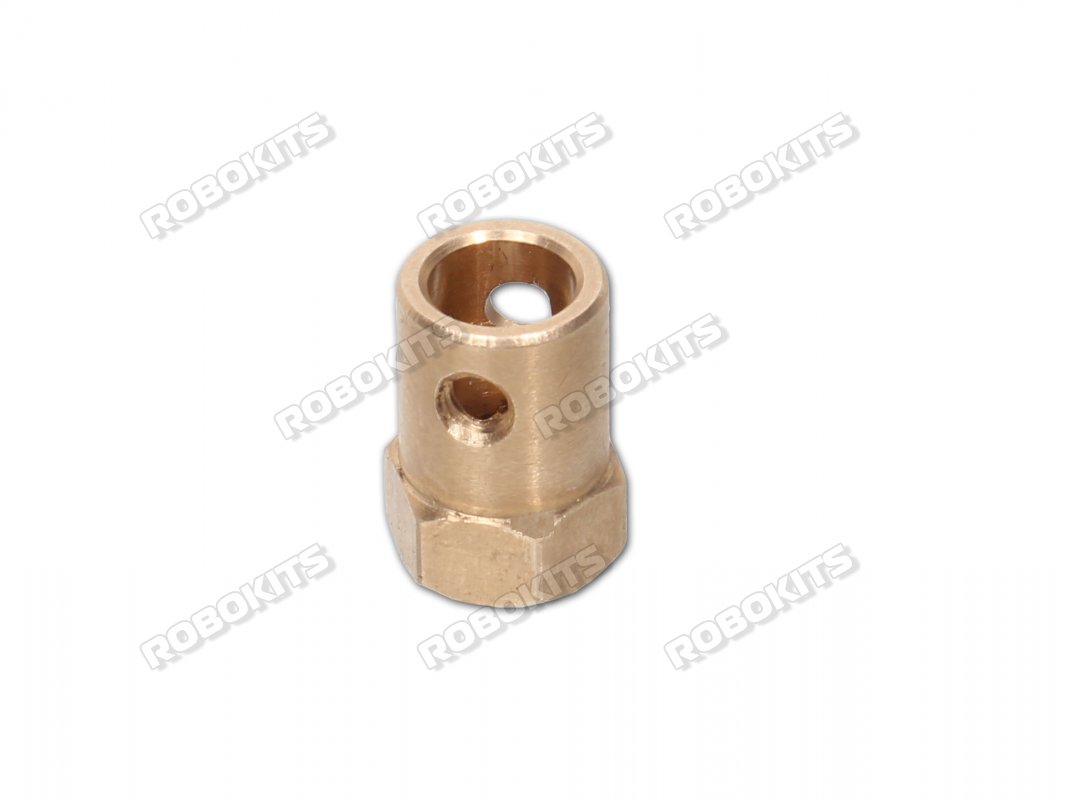 Hex Brass Coupling for Wheels 8mm Dia - Click Image to Close