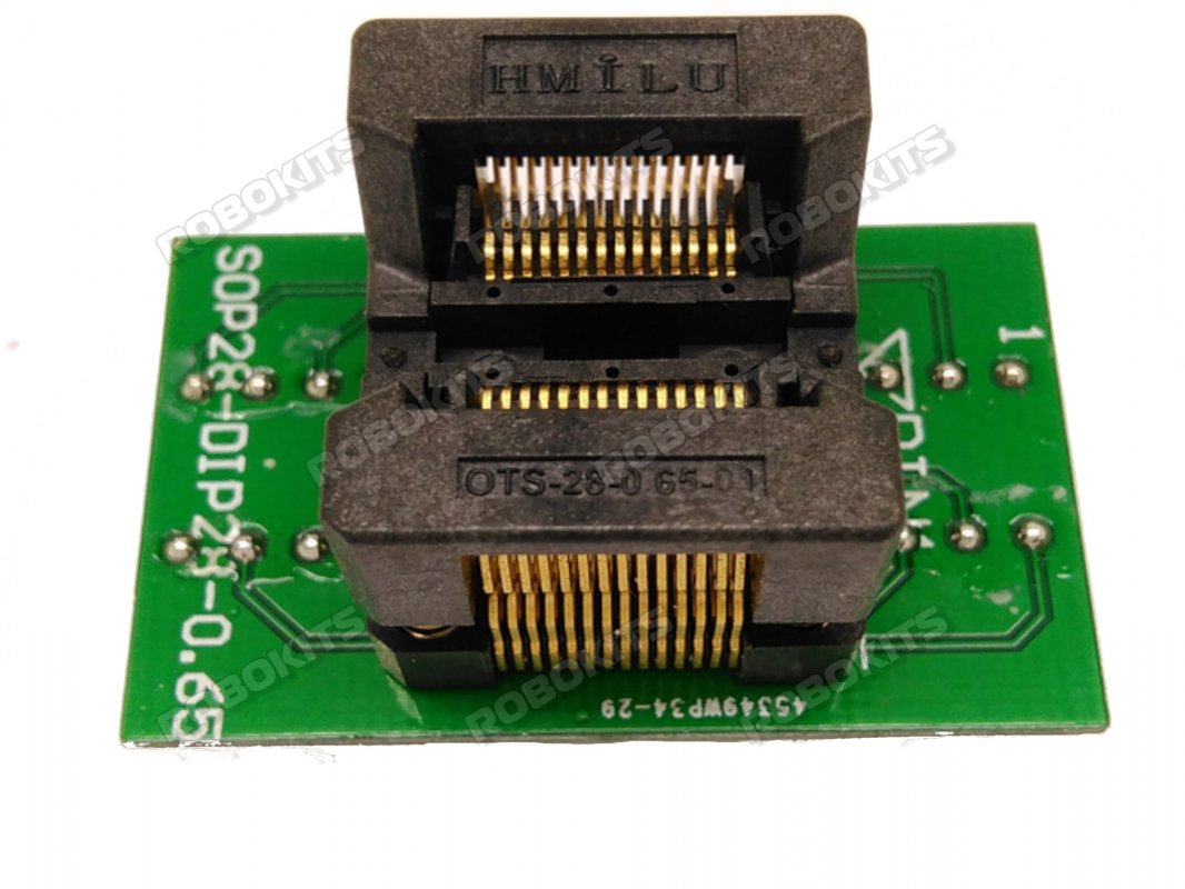 Programming Socket for SSOP28 TSSOP28 to 28pin Breakout with 4.4mm IC Width and 0.65mm Pitch