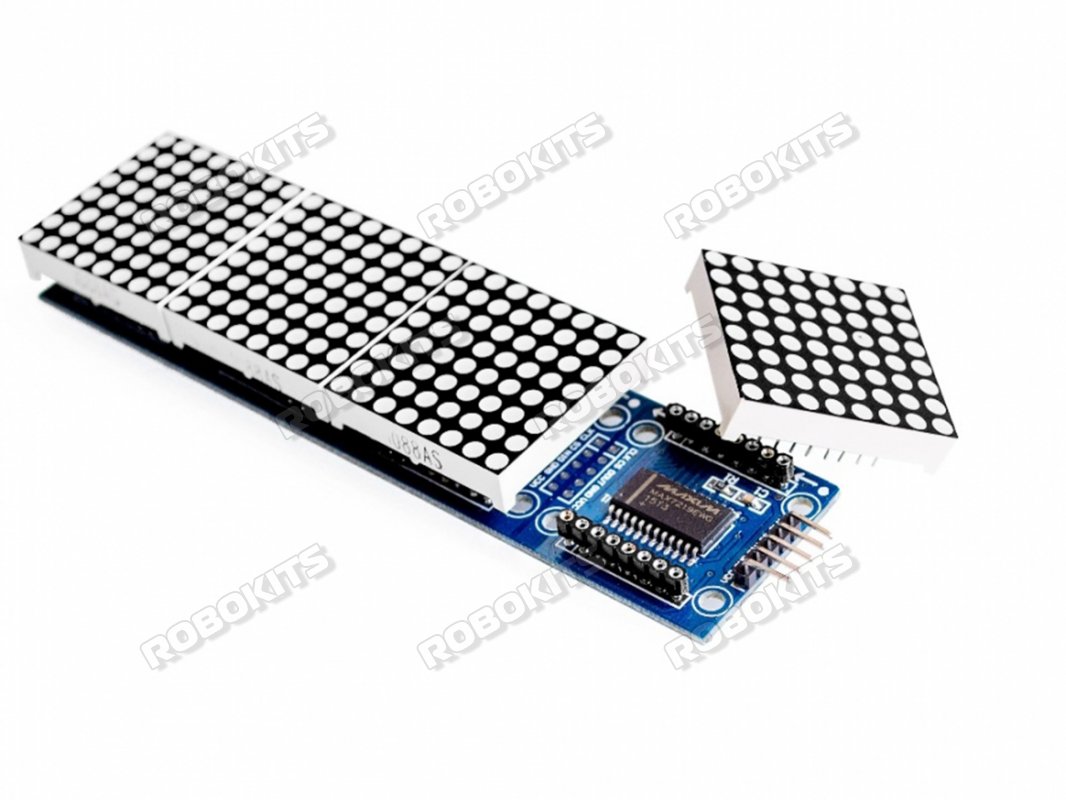 MAX7219 Dot Led Matrix Module 4 In 1 Display with 5P Line Module - Click Image to Close