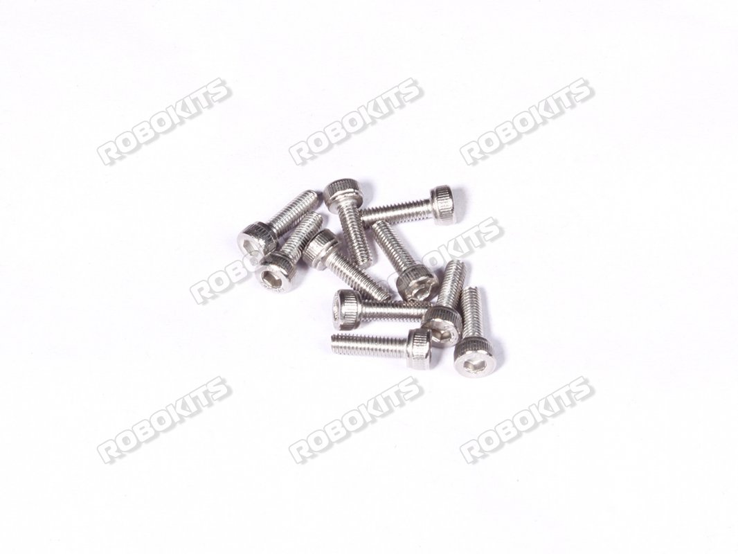 M2.5 x 12 mm Socket Head Cap Stainless Steel 304 Bolt MOQ 12 Pcs