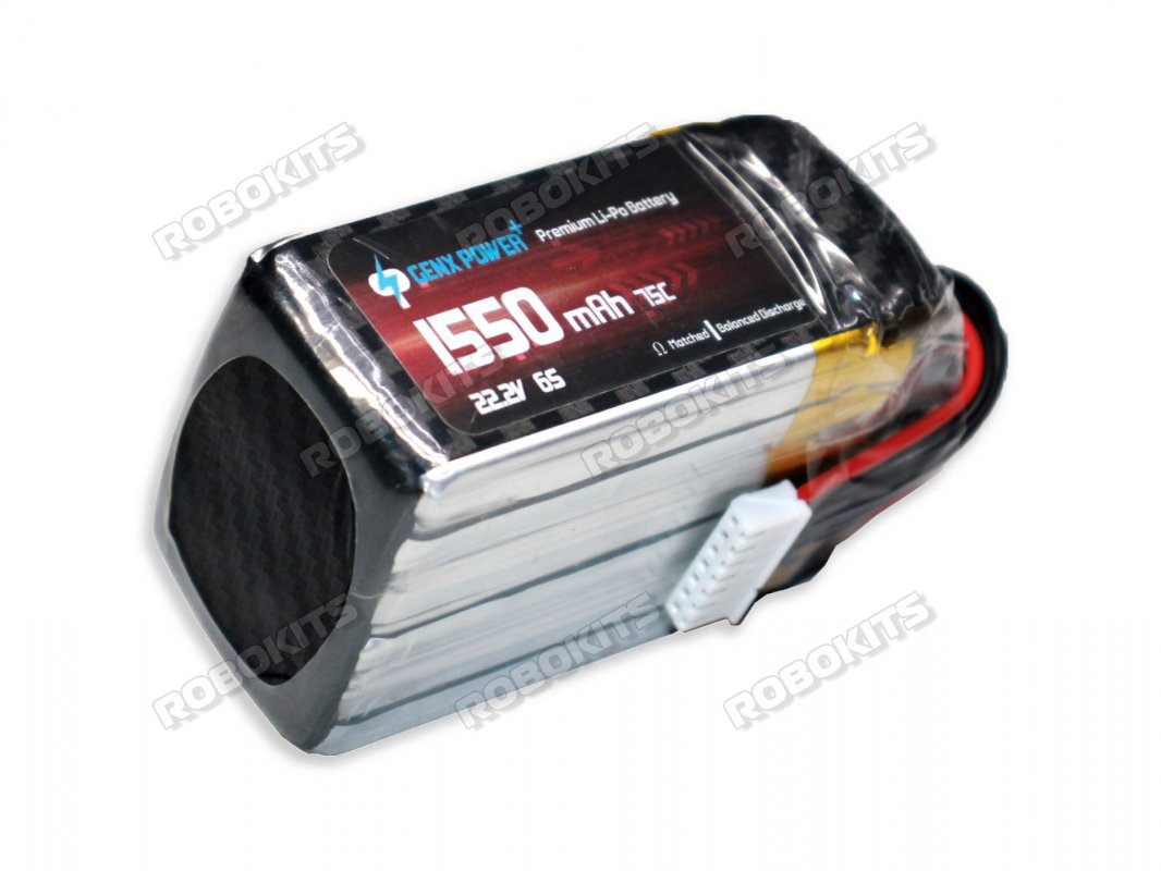 GenX 22.2V 6S 1550mAh 75C / 150C Premium Lipo Lithium Polymer Battery