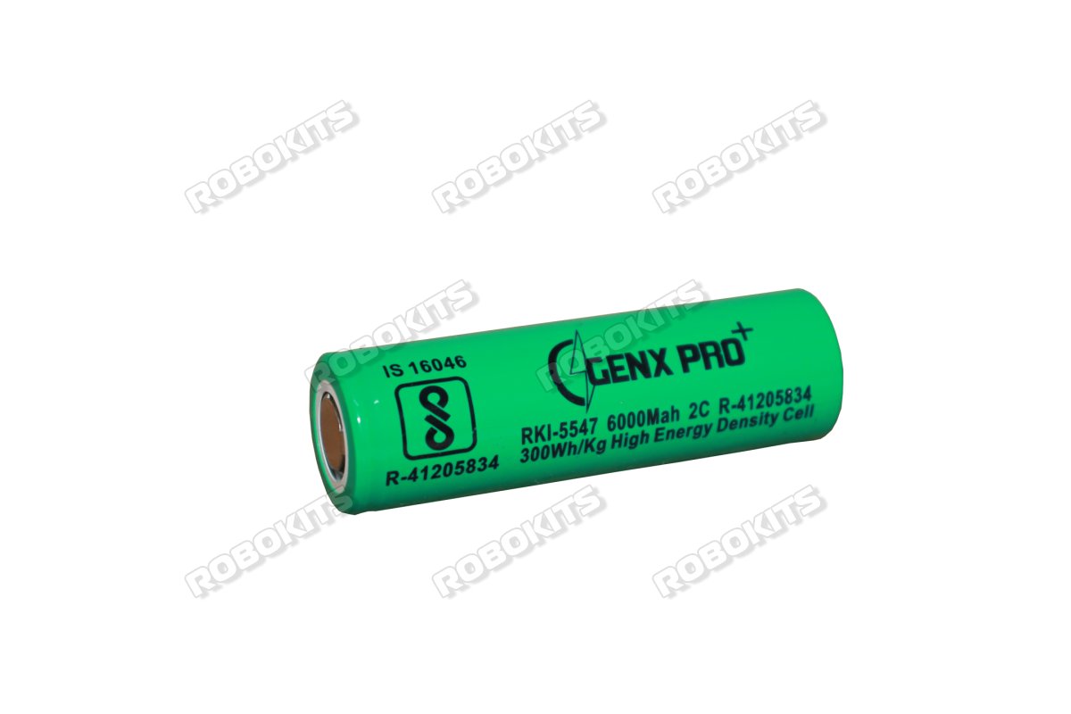 Genx Pro+ Lithium Ion 21700 6000mah 2C 300Wh/Kg High Energy Density Cell