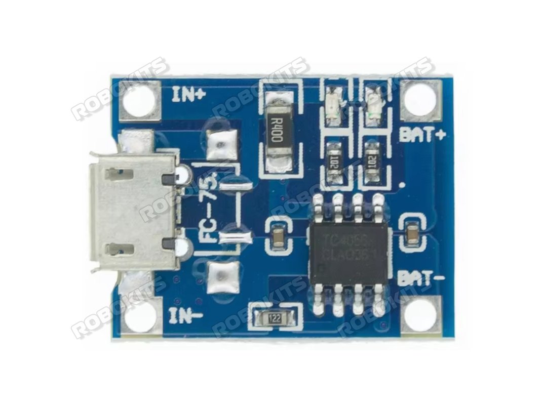 TP4056 1A 5V Li-Ion Charge Protection Module (Micro B USB)