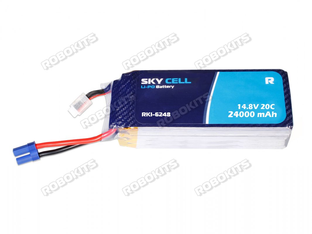 Skycell 14.8V 4S 24000mah 20C (Lipo) Lithium Polymer Rechargeable Battery - Click Image to Close