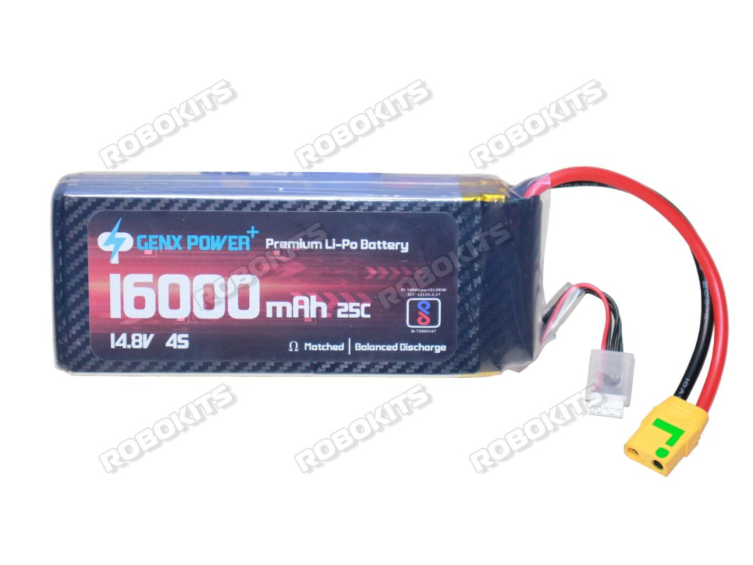 GenX 14.8V 4S 16000mAh 25C / 50C Premium Lipo Battery with Antispark XT90s connector - Click Image to Close