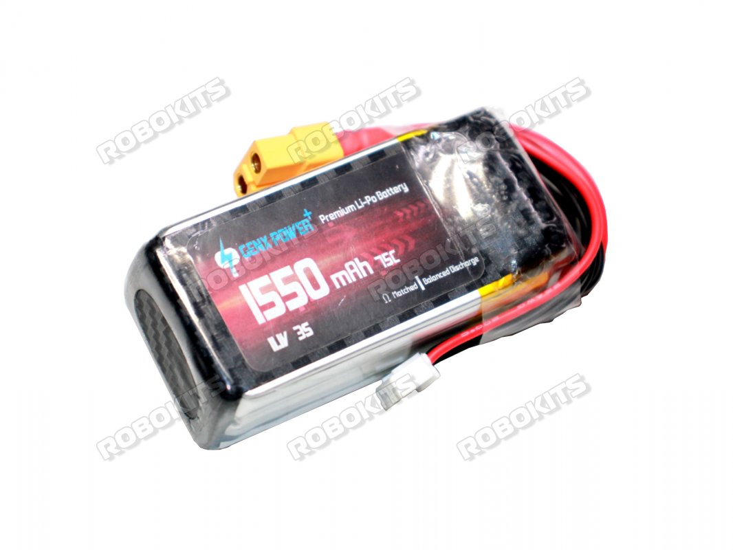 GenX 11.1V 3S 1550mAh 75C / 150C Premium Lipo Lithium Polymer Battery