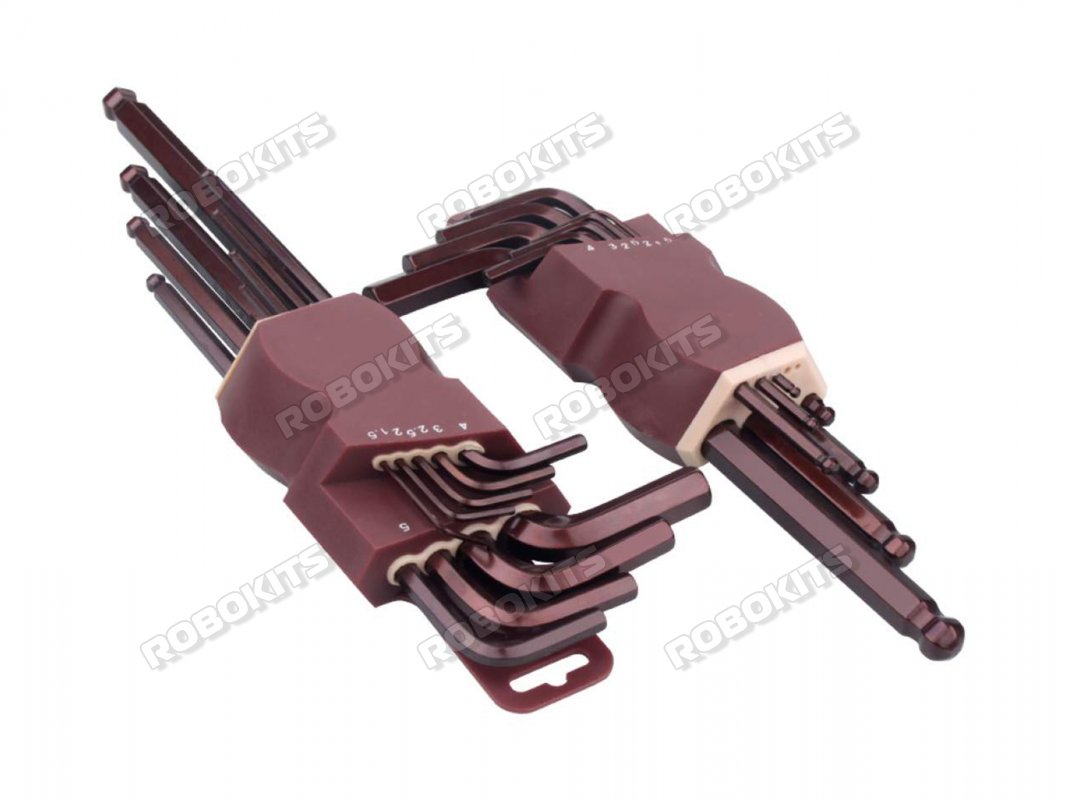 S2 Long Ball Head Hex Stainless Steel 304 Allen Key Set - Click Image to Close