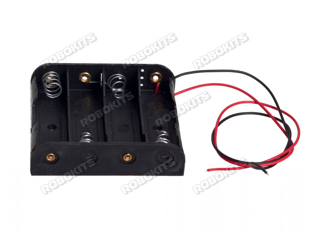 Battery Holder 4X AA Cells 6VDC - Click Image to Close