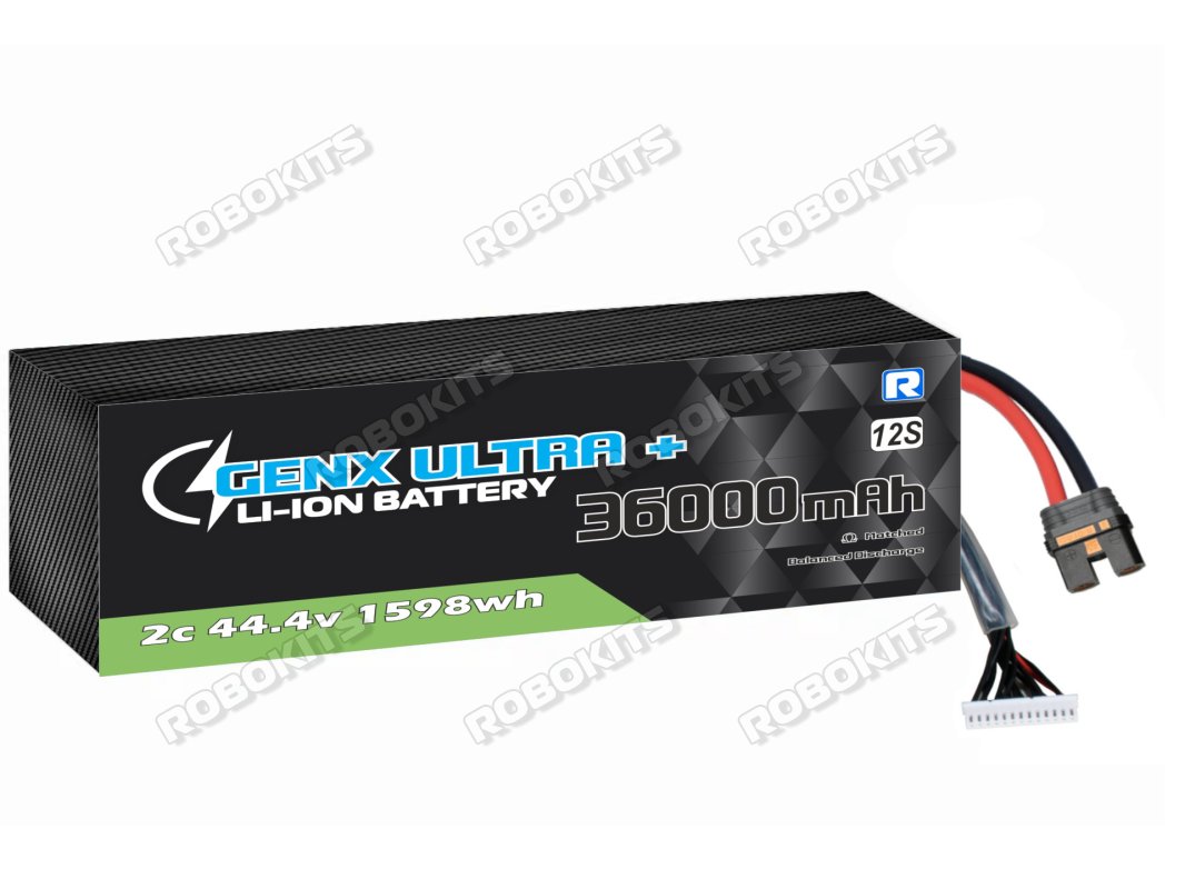 GenX Ultra+ 44.4V 12S6P 36000mah 2C/5C Premium Lithium Ion Rechargeable Battery