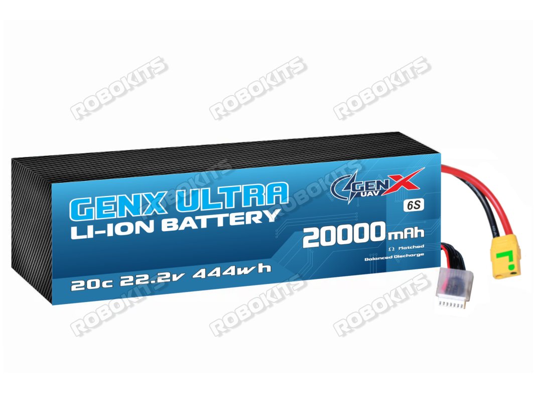 GenX Ultra 22.2V 6S5P 20000mah 20C/40C Discharge Premium Lithium ion Rechargeable Battery