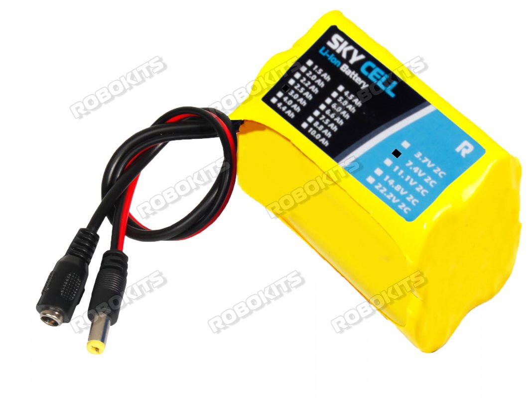 Li-Ion Battery 7.4V 3000mAh (2C) Wth inbuilt Charger-Protection - Click Image to Close