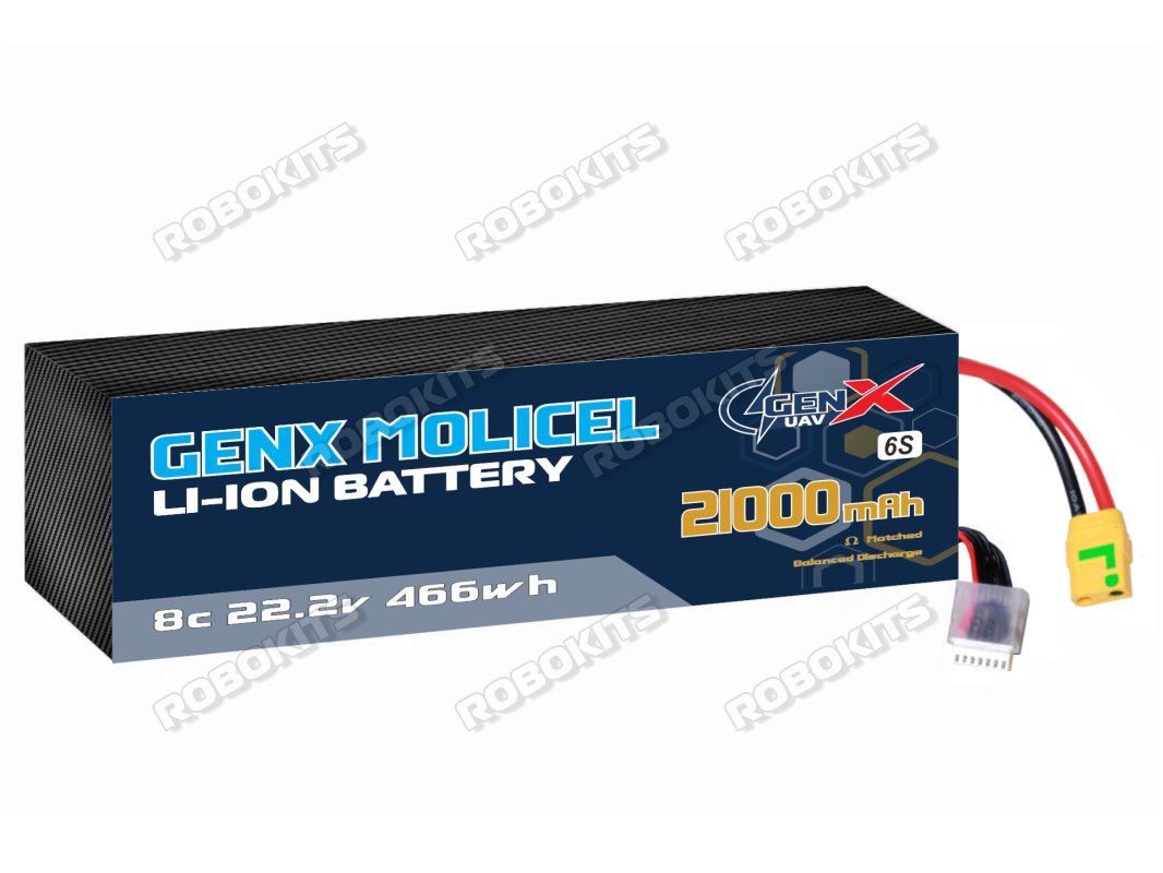 GenX Molicel 22.2V 6S5P 21000mah 8C/15C Premium Lithium Ion Rechargeable Battery