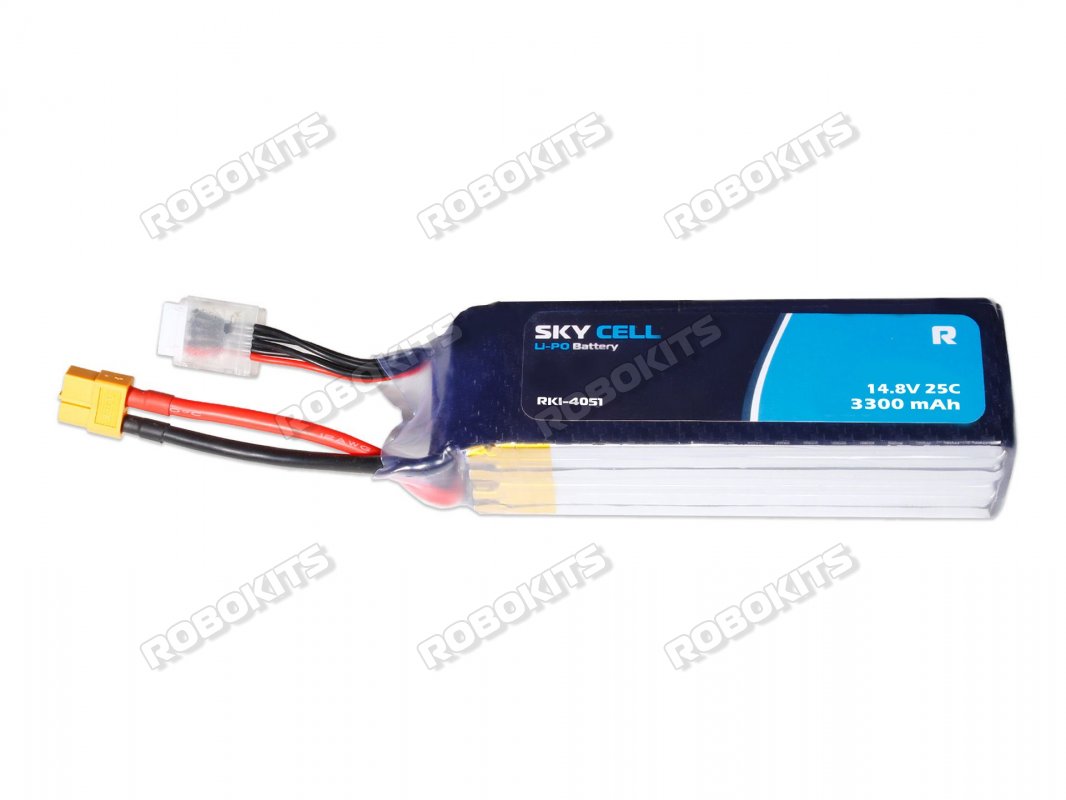 Skycell 14.8V 4S 3300mah 25C (Lipo) Lithium Polymer Rechargeable Battery - Click Image to Close