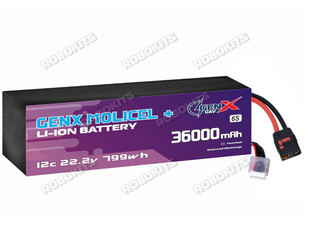 GenX Molicel+ 22.2V 6S8P 36000mah 12C/20C Premium Lithium Ion Rechargeable Battery