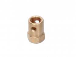 Hex Brass Coupling for Wheels 8mm Dia