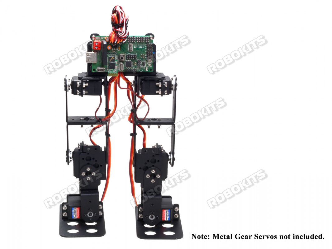 6DOF Biped Robot Chassis Kit - Click Image to Close