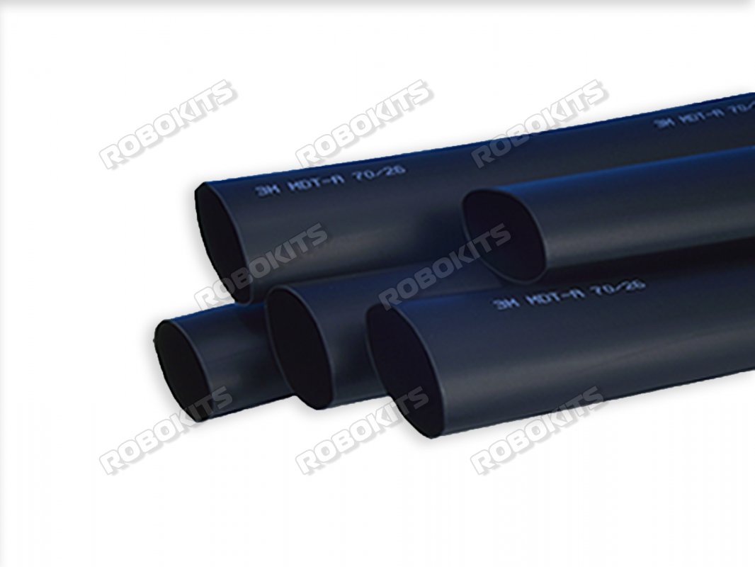 Heat Shrink Sleeve 2.5mm Black 3 Meter Premium Quality Industrial Grade WOER (HST)