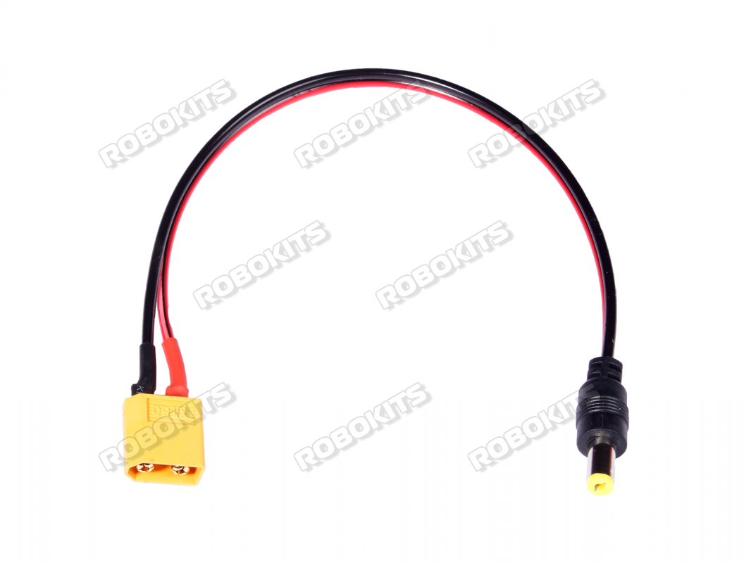 XT60 Male plug to 5.5mm DC Jack Male Connector