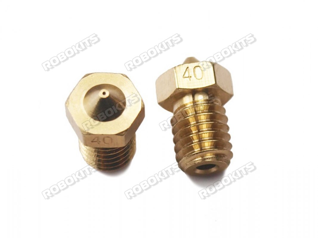 1.75mm, 0.4mm E3D V6 Brass Nozzle Triple Pack 