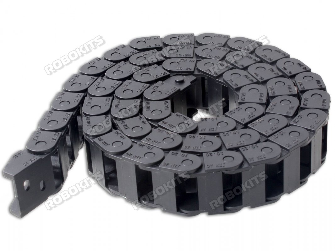 Cable Drag Chain Wire Carrier with end connectors 10x20mm 1Meter - Click Image to Close