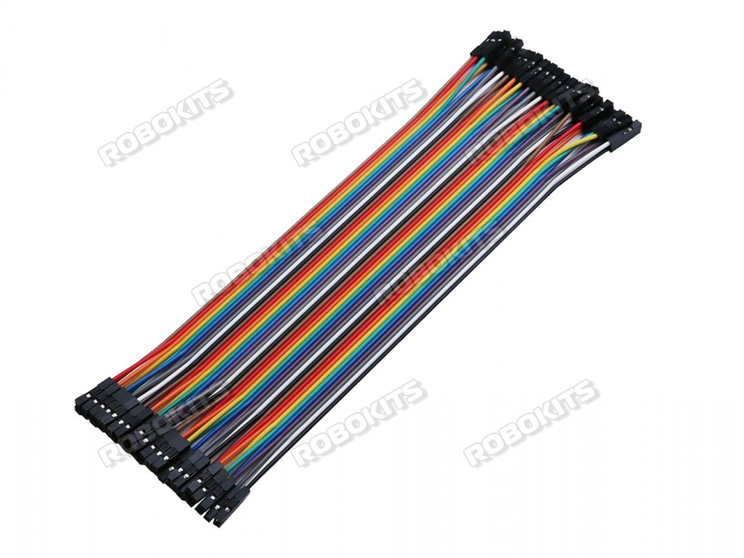 1 pin Dual Female (Female-Female) Breadboard jumper wire 40pcs pack
