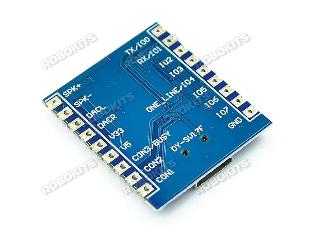 DY-SV17F USB MP3 playback Module 8Bit I/O UART 4MB Flash Storage Micro USB - Click Image to Close