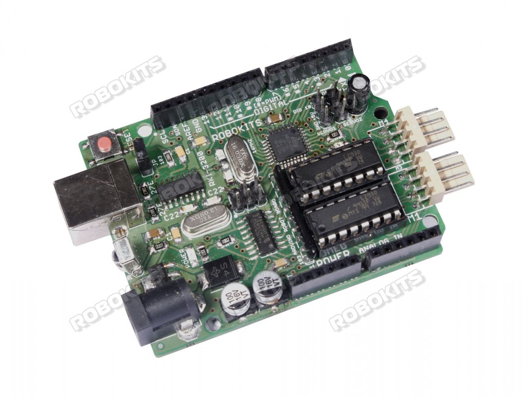 Uno R3 + Motor Shield based Robot Control Board compatible with Arduino - Click Image to Close