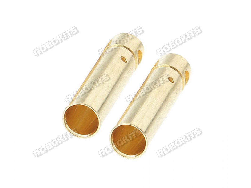 Gold Plated 3.5 mm Bullet Connector - Female MOQ 2pcs