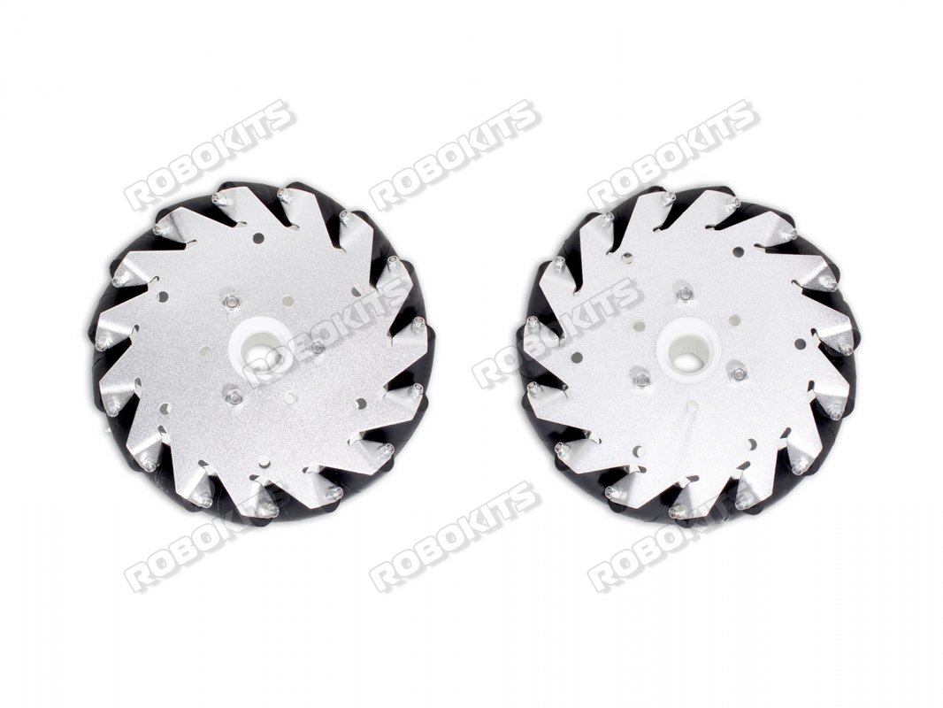 152mm Mecanum Wheel Set (1x Left, 1x Right) Basic - Bush type rollers