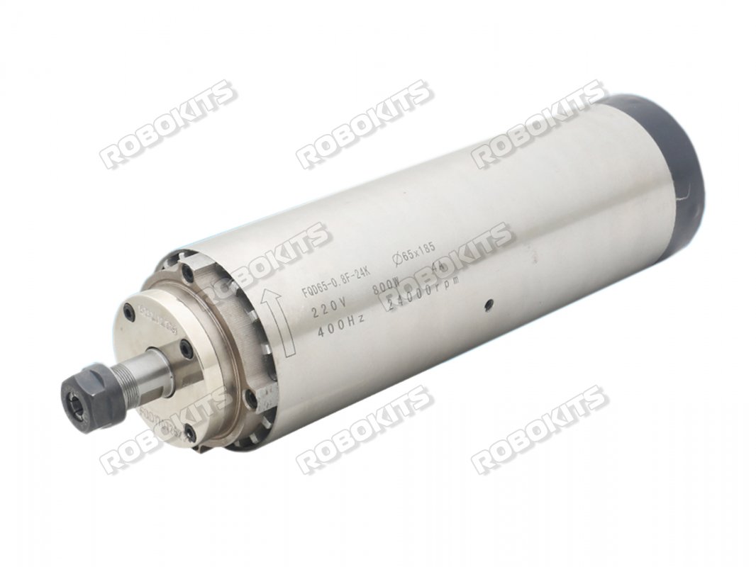 CNC Spindle 800W ER11 Air Cooled 220V 24000RPM Quad Bearing 65mm - Click Image to Close