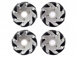 60mm Mecanum Wheel Set (2x Left, 2x Right) Basic - Bush type rollers