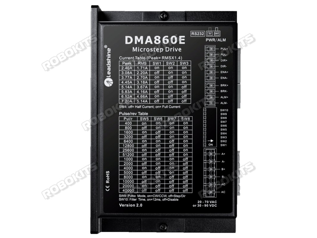 DMA860E 2-Phase Digital Stepper Drive 7.2A 24-110VDC Leadshine Original