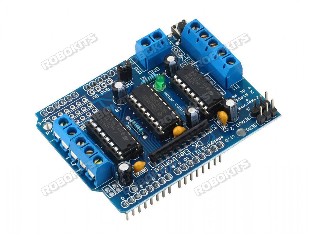 L293D based Motor Shield compatible with Arduino