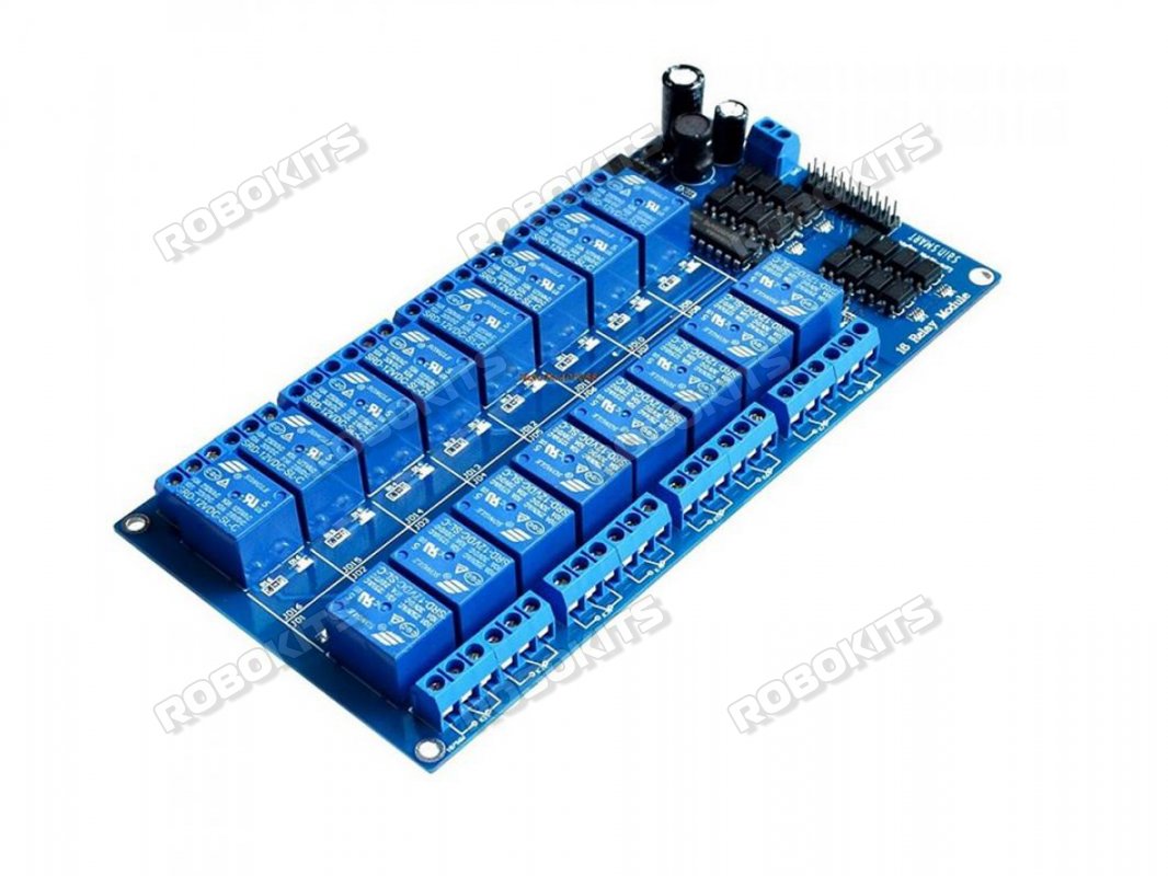 Opto-Isolated 16 Channel 5V Relay Board LM2596 Power Supply
