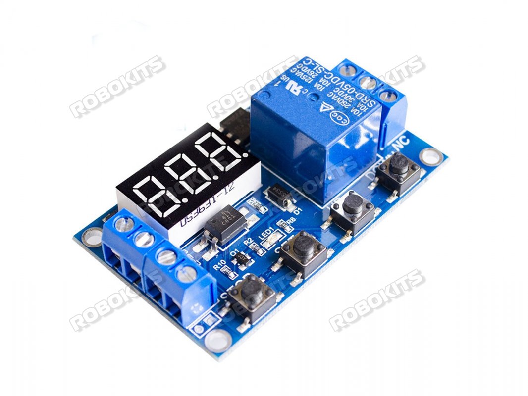 Delay Triggered One Way Relay Module with Adjustable Timing Cycle