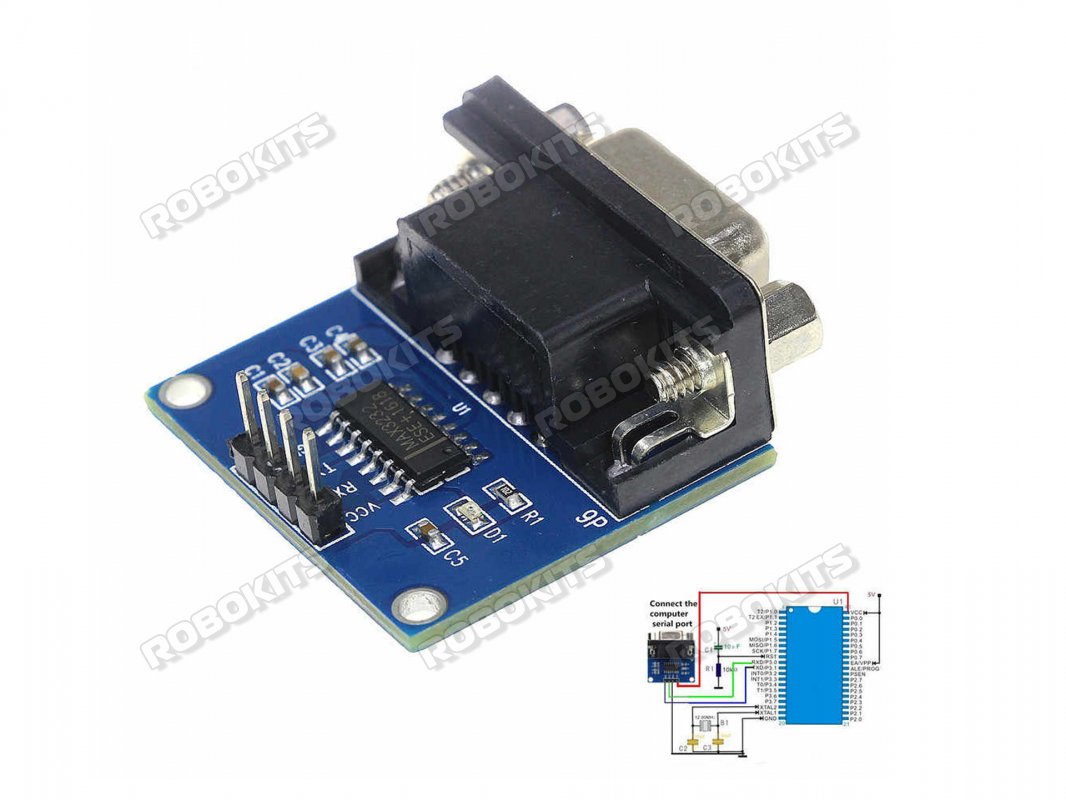 MAX3232 RS232 to TTL Conveter Module - Click Image to Close