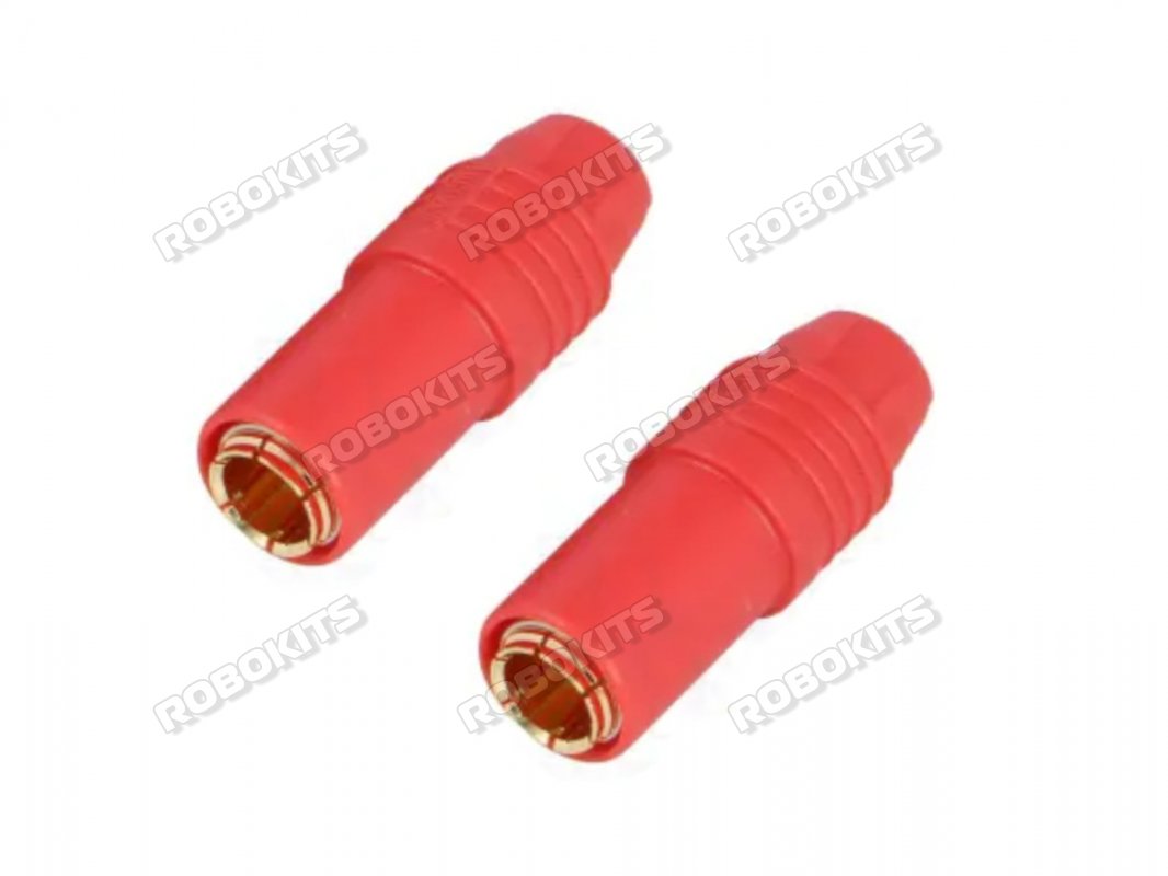 Amass AS150 Anti Spark Self Insulating Gold Plated Bullet Connector Female Red Original